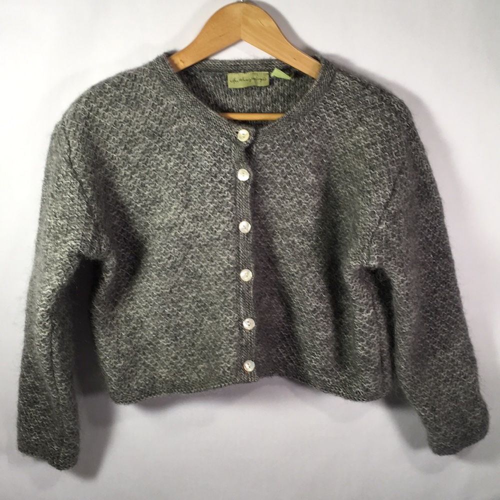 Anthropologie Grey Mohair/Wool Sweater